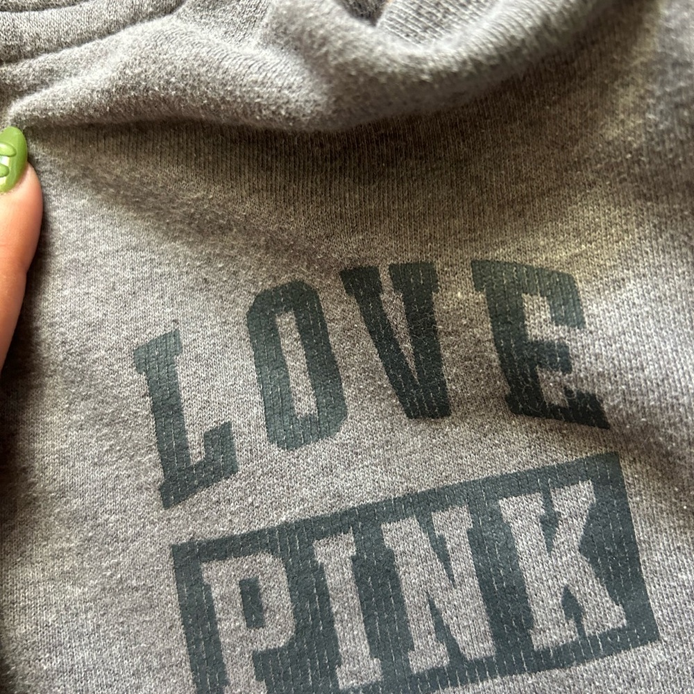 Pink by Victoria’s Secret gray women quarter zip size small no flaws - Picture 3 of 3